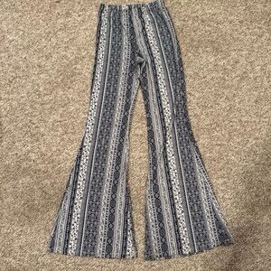 Forever 21 Navy and White Striped Flare Pants